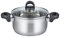 ELO 12121 Bratentopf m.GD 20 cm Serie Turmalin, Induktion, Edelstahl satiniert, rutschfeste Kunststoffgriffe, mit Literskala und Öl-Dosier-System