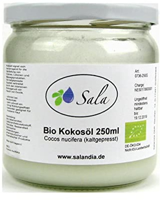 Sala Kokosöl kaltgepresst bio (250 ml Glastiegel)