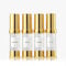 XQNCBY Gold Travel Pump Bottle for Toiletries Travel Size Airless Pump Bottles Travel Set Makeup Pump Dispenser with Box Refillable Empty Makeup Pump Bottle (0.5 oz/15 ml, 4 Packs)