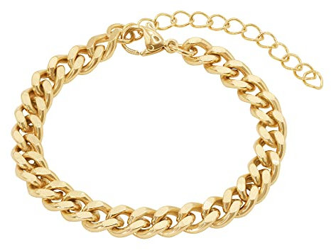 Heideman Panzerarmband Damen aus Edelstahl gold 18K farbend Armschmuck Armkettefür Frauen