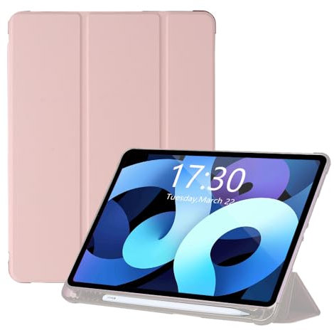 Amazon Marke - Hülle Kompatibel mit iPad Pro 11 Zoll (Modell 2022/2021/2020), Schutzhülle mit Trifold Ständer und Stifthalter, Auto Schlafen/Wachen für iPad Pro 11 hülle-Rosa