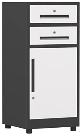 Aktenschrank Rollcontainer Aktenschrank mit 2 Schubladen, vertikaler Aktenschrank aus Metall und Stahl mit Schloss, komplett montiert, for A4, Legal-Papier und Briefpapier for das Home Office Büroschr