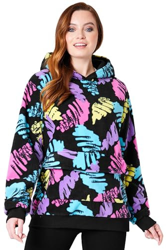 CityComfort Kapuzenpullover Damen & Teenager, Ski Pullover mit Kapuze & Vordertasche - Snowboard, Wintersport & Ski Zubehör (Mehrfarbig, M)