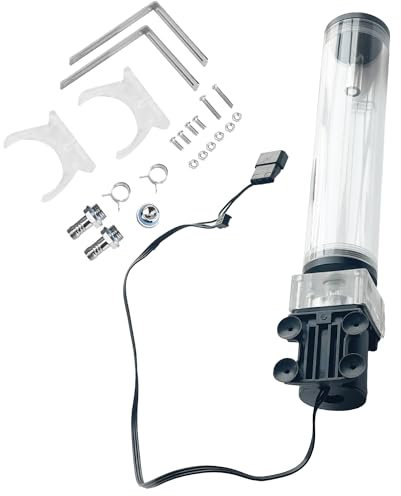 Pump Tank Reservoir Combo for Pc Water Cooling System,600ml PC Pump + 210mm Reservoir