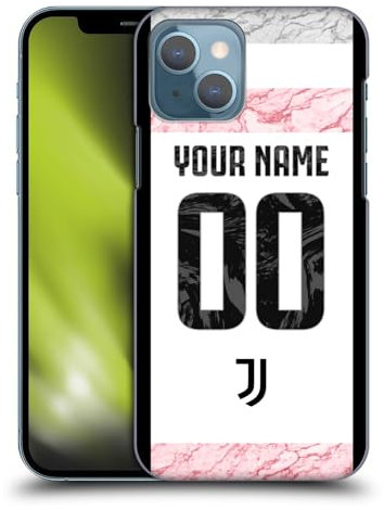 Head Case Designs Offizielle Personalisierte Individuelle Juventus Football Club Away 2023/24 Match Kit Harte Rueckseiten Handyhülle Hülle Huelle kompatibel mit Apple iPhone 13