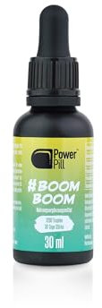Power Pill - #BOOM BOOM Veganes Stimulanzien Supplement 60 ml - Natürliche ätherische Öle ohne Zuckerzusatz - 5 Wirkstoffe und MCT-Öl - Gibt Energie und stimuliert - Für Sportler und Büroangestellte