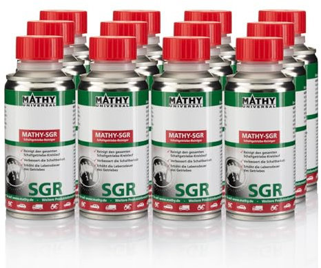 MATHY-SGR Schaltgetriebe Reiniger - Getriebespülung - Spülung gegen Schaltprobleme - Getriebeöl-Additiv, 12 x 150 ml