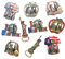 10 Pack Multicolor Bundle NYC Metal Refrigerator Fridge Magnets New York Souvenir Empire State Building, Skylines, Statue of Liberty, Big Apple, USA Flag, Fridge Magnet Bottle Opener (Color May Vary)