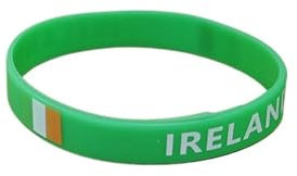 GeRRiT 2 Stück Irland Nationalflagge Armbänder Sport Silikon Armband Männer Frauen Gummiband Patriotisches Gedenkzubehör
