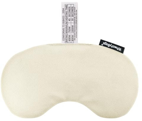 WheatyBags Wheat Bag Microwave Eye Mask Heat Pack and Ice Pack (Cotton Fabric - Natural)