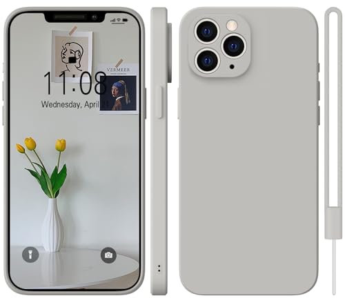 HGH für iPhone 11 Pro Max Hülle Silikon, Weichem Microfiber-InnenfutteHandyhülle für iPhone 11 Pro Max Ultra Dünn Rundumschutz mit r kameraschutz Schutzhülle für iPhone 11 Pro Max Grau