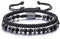 Jovivi Schwarzes Obsidian Armband für Herren - Perlenarmband mit Edelsteinen, Schwarzer Onyx, Hämatit - Heilsteine für Freunde, Ehemann, Vater