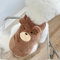 Fnaobai Hundepullover für kleine und mittelgroße Hunde und Katzen, gemütlicher Fleece-Pullover, Welpenbär, Plüschmantel, kaltes Wetter, warme Kleidung (Khaki, S)