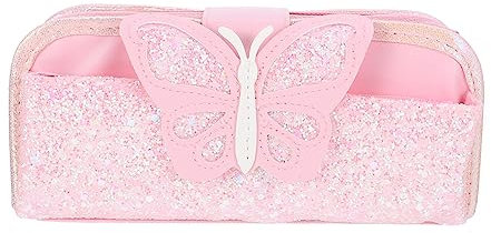 Gogogmee Trousse à Crayons à Paillettes Trousse De Papeterie pour Étudiant Petit Et Portable avec Pochette Zippée pour Plus De Rangement