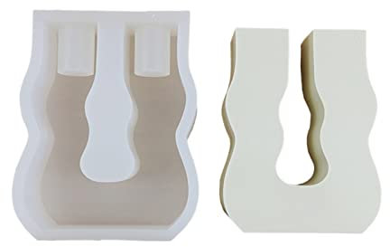 Ldabrye Silikonformen für Kunstharz, U-Form, S-Form, Kerzenhalter, Gips, Tropfenform, Urlaub, Tischdekoration, Handwerk, Gießform für Geschenk, Zuhause, Büro, Dekoration