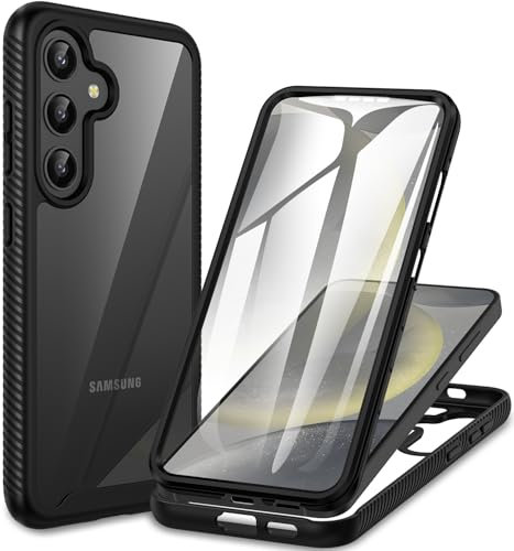 CENHUFO für Samsung Galaxy S24 Plus Hülle, 360 Grad Schutzhülle mit eingebautem Displayschutz Robust Stoßfest Panzerhülle Bumper Cover Case Handyhülle für Samsung Galaxy S24+ / S24 Plus 5G -Schwarz