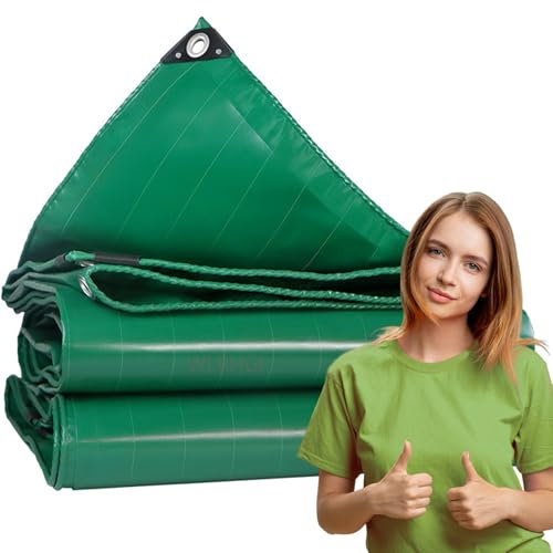 WLRHGl Lona prémium con Ojales, 4 x 15.5 m Lona de para Camiones, Piscinas, Muebles de jardín de Madera WLR010, Verde