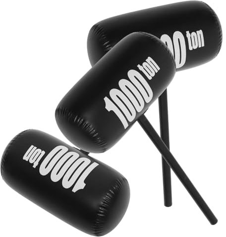 JOINPAYA 3 Pièces Marteau Gonflable Jouet Gonflable pour fête d'enfants Jouet Marteau pour Enfants Jeux extérieur Jeux Plein air maillet Gonflable Grand Marteau à Manche Dur PVC Black