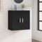 Myheimly Wandschrank 60x31x60 cm Holzwerkstoff Hängeschrank Lagerschrank Bücherschrank Schrank Aufbewahrungsschrank Wohnzimmer Schlafzimmer Badezimmer Schwarz