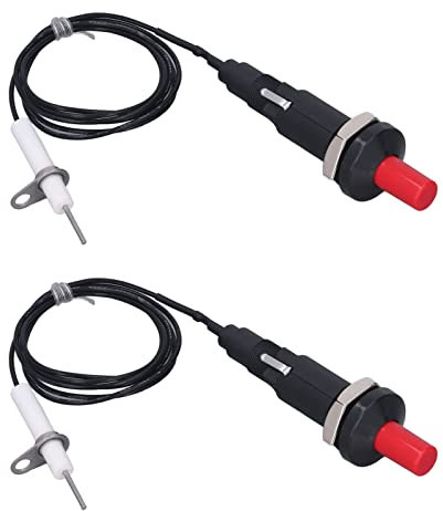 Piezo Igniter Piezoelectric Spark for Gas Stove Oven Fireplace, Plastic Material 1 Meter Wire 1 Out 2 Push Button [Kitchen Outdoor]