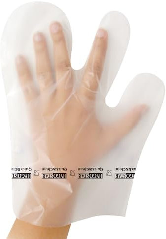 FRANZ MENSCH 500 Stück Hygostar Hygienehandschuhe 3-Fingerform | Coex, transparent, L: 28cm, 40my, Einheitsgröße, Hygienehandschuhe 3-Fingerform, Fingerhandschuhe