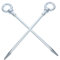 Toddmomy 1 Jeu Clous De De Camping Piquets Métalliques pour Le Sol Steaks Hachés Piquets De Fixation De Cadre De Football Clou De Sol pour Tente Ancres Au Sol Le Fer Silver 2 Pièces