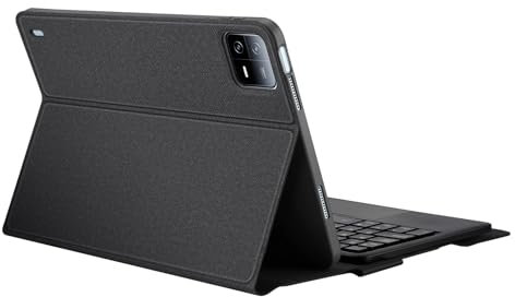 Funda con Teclado, Funda con Teclado para Xiaomi Pad 6/6 Pro, Panel táctil multitáctil, Teclado Bluetooth inalámbrico magnético Desmontable