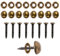 8 Pieces Brass Screws With Caps,Bronze Mirror Screws Cover Self-Tapping screws With Decorative Caps,Cabinet Doors and Windows Screwes Fastener for Furniture Fixing,Furniture Nails Sign Advertising.