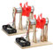 Angoily 2 Juegos Materiales de turbinas eólicas Motor Viento generador de Electricidad Modelo de Experimento generador Modelo de enseñanza del generador Metal