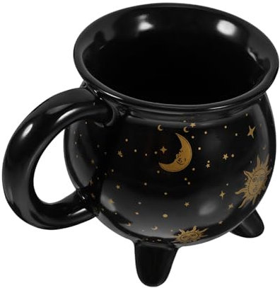 INOOMP Halloween Witch Cauldron Ceramic Mug Unique Drinks Cup for Coffee Tea Milk Sturdy Design for Home Office Cafe for Halloween Parties Novelty Mug