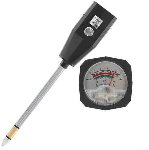 Boden-pH- und Feuchtigkeitsmessgerät für den Innen- und Außenbereich, leicht und präzise, für Gärten (15 cm)