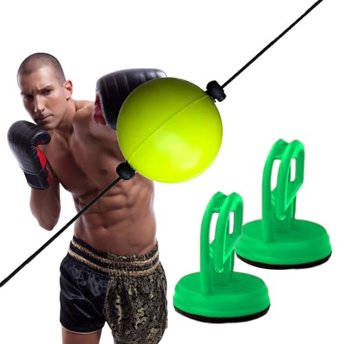 Boxing Reflex Ball - Reflex Training Boxing Ball, Double End Speed Bag | Suction Cup Design, Ideal for Punching Practice Fitness Training Home Workout, Improve Reaction and Coordination