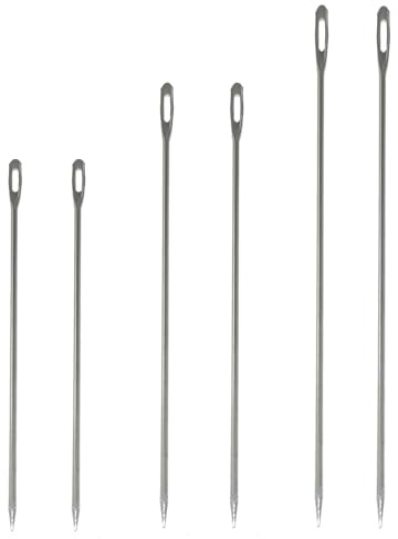 Lind Kitchen 9PCS Metal Meat Truss Pin 2.5/14.5/17.5cm Straight Needle Suitable for Camping Indoor Barbecues Beaches Garden