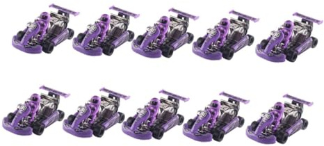 LALADEFIEE 10 Stück Rückzieh Kart Spielzeugautos aus Kunststoff Umweltfreundlich Kleiner Kart Modell für Kinder Lernspielzeug der Auge Hand Koordination und Eltern Kind Zufällige Farbe