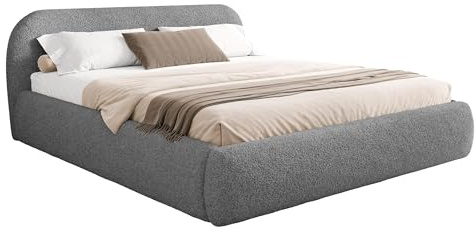 Mirjan24 Polsterbett Telzo mit Bettkasten, modernes Doppelbett inkl. Lattenrost, Elegantes Bett mit gepolstertes Kopfteil, Verschiedene Größen (Lambi 12, 180 x 200 cm)