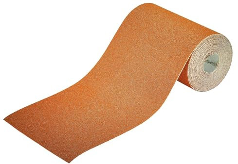 wolfcraft Schleifpapierrolle für Holz/Metall 5 m x 115 mm I 1773000 I Zum Schleifen von Holz- und Metalloberflächen Körnung 100
