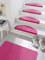 Hanse Home Stufenmatten Fancy – Treppen-Teppich Treppenmatten Selbstklebend Sicherheit Stufenteppich halbrund für Treppenstufen – Pink, ca. 23x65cm 15 Stück