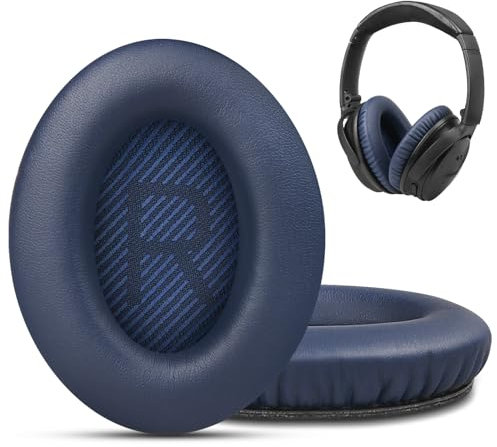 GEVO Headphones Replacement Earpads Compatible for Bose QuietComfort 15 / QC15 / QC25 / QC2 / QC35 / Ae2 / Ae2i / Ae2w / SoundTrue & SoundLink (Bose QC35/35II(Blue))