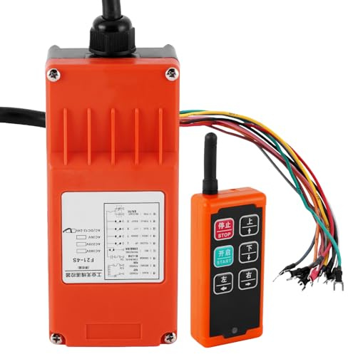 MXBAOHENG Drahtlose Kransteuerung 12V kran fernbedienung Micro-Funkfernbedienung Industrielles elektrisches Fernbedienung für Hebezeuge/Winden/Ankerwinden/Kräne/Förderer mit 1 Sender & 1 Empfänger