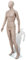 pedkit Schaufensterpuppe, Schaufensterfigur Mannequin aus PE, Männlich 187 cm mit Einer Glasbodenplatte, Beige