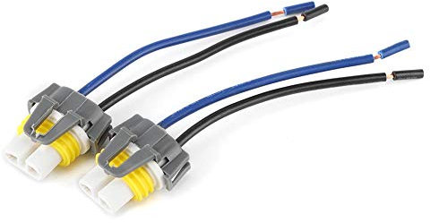 KIMISS-Sockelkabelbaum, 2-tlg. H11/H8-Buchse Adapter Kabelbaum-Steckdosenstecker für Nebelscheinwerfer