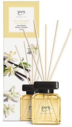 ipuro - Parfum d'ambiance ipuro doux vanille - Désodorisant discret avec une fine vanille de Madagascar - Désodorisant élégant dans l'appartement pour une expérience parfumée puriste de 100 ml