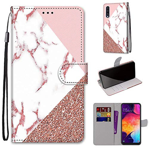 SIENIANLINE Handyhülle für Samsung Galaxy A50 Hülle, Leder Handytasche Klapphülle Kartensteckplätzen und Standfunktion Schutzhülle für Samsung Galaxy A50/A30S/A50S