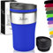 Milu Thermobecher mit Gravur - 210ml - Vatertag Muttertag personalisiert Geschenk mit Namen Ostern Weihnachten für Männer Frauen Mama Papa (Blau, 210ml (+Gravur)