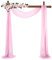 NSXIN Foto Hintergrund Tüll Vorhang Querbehang Freihanddeko Transparente Voile Gardine Fertiggardine Deko für Babyparty Party Hochzeit, 70x550cm (Hell-Pink)