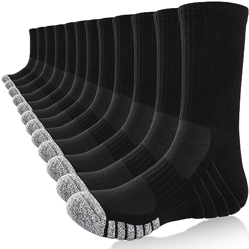 Tmani Thermal Socks for Men Women Winter Warm Thick Socks, Breathable Cushion Crew Outdoor Performance Sport Socks for Work Hiking Running Walking, 9-11
