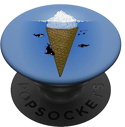 Eistüte herz eisberg wal lebensmittel kalt ozean meer eis PopSockets mit austauschbarem PopGrip