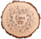 Baumscheibe mit Gravur, Deko Holzscheiben Geschenk für Oma, Runde Baumstamm Scheibe mit Blumenherz Motiv, Gravierte Holzplatte als Geschenkidee, Natur Tischdeko, Geburtstagsgeschenk für Frauen