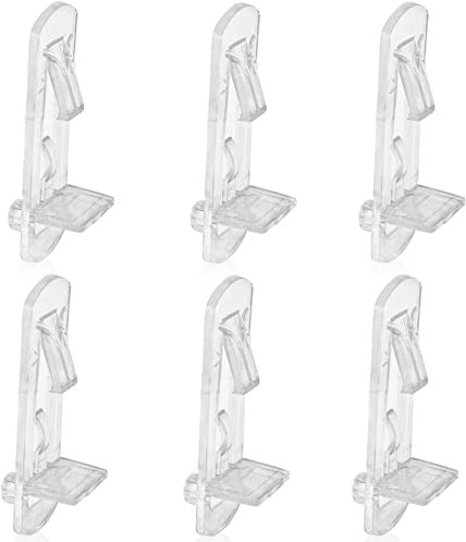 Jiozermi 30 perni di bloccaggio in plastica per mensole, 0,6 cm x 5/8, clip per mensole per armadietti da cucina, mobili e librerie