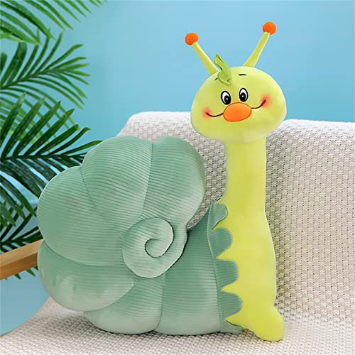 Sarah Duke Schnecke Plüschtier Kawaii Plüschpuppen Plüschtiere Kinder Stofftier Süße Spielzeug Kuscheltier, Geschenk für Kinder Jungen Mädchen (Grün,25 cm)